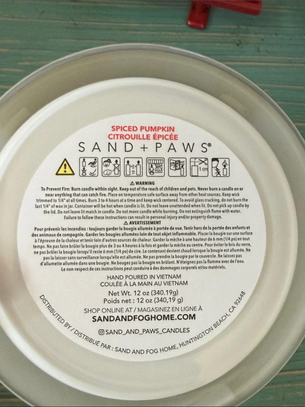 Spiced Pumpkin Pet Candle - White
